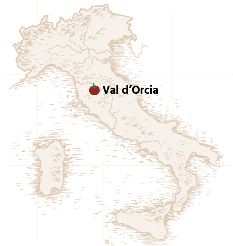 Map of Cultural Vacation Val D'Orcia